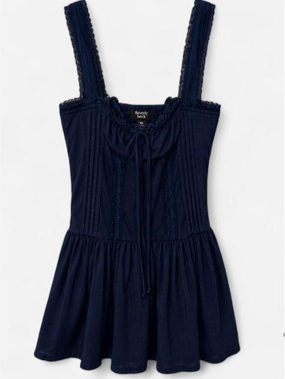 PacSun Women's Navy and Blue Blous